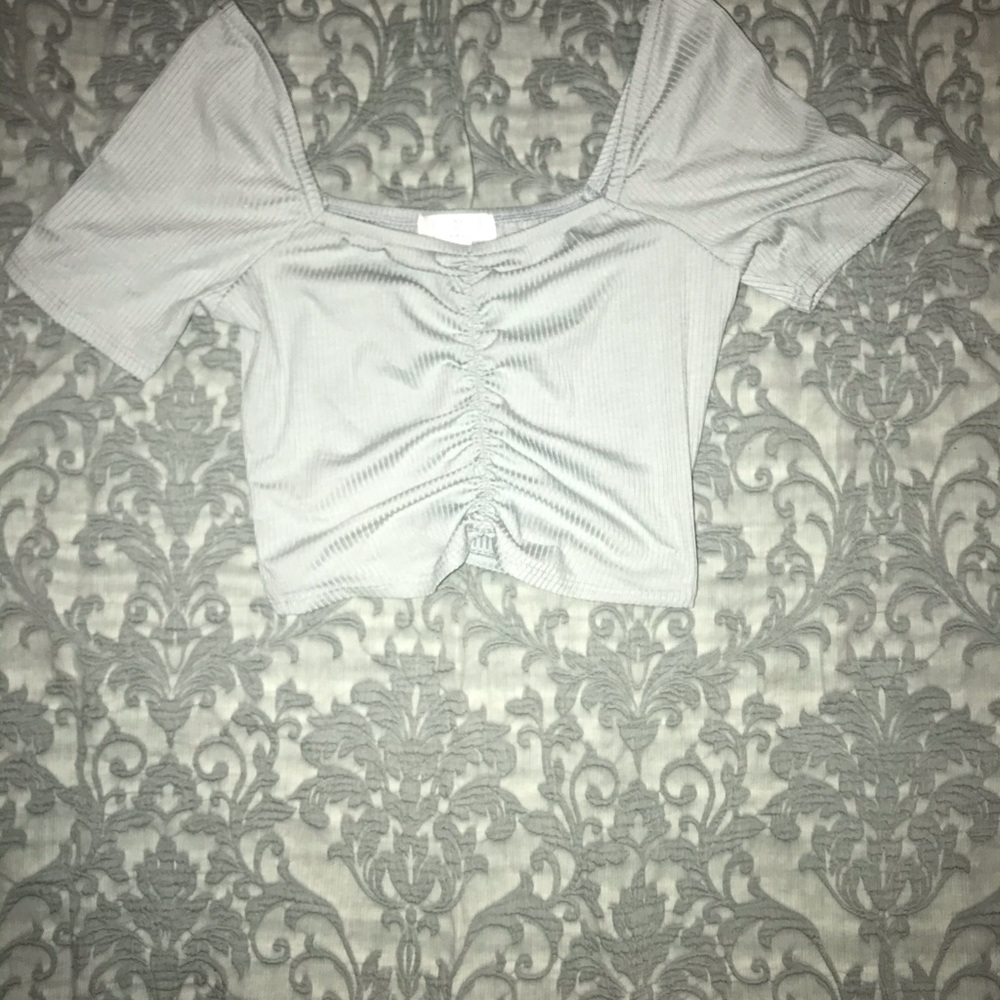 Mint colored crop top